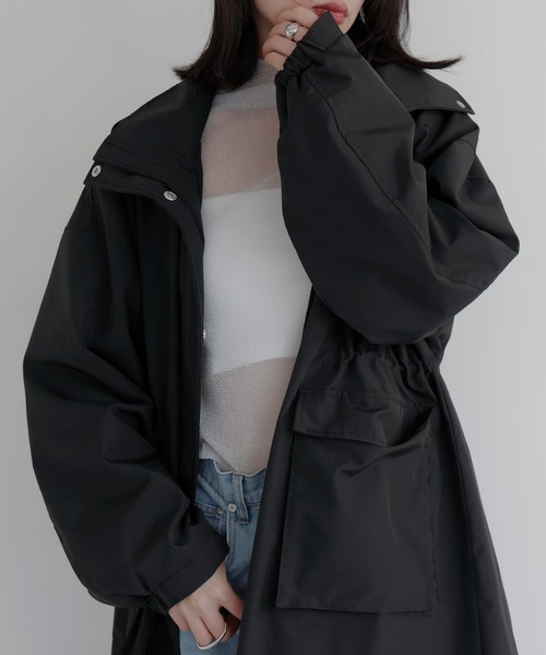 LIAN(リアン)の「スタンドモッズコート(モッズコート・レディース・アイボリー/ブラック/ベージュ・FREE)」の15枚目の写真