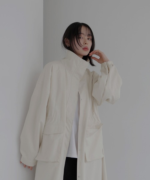 LIAN(リアン)の「スタンドモッズコート(モッズコート・レディース・アイボリー/ブラック/ベージュ・FREE)」の7枚目の写真