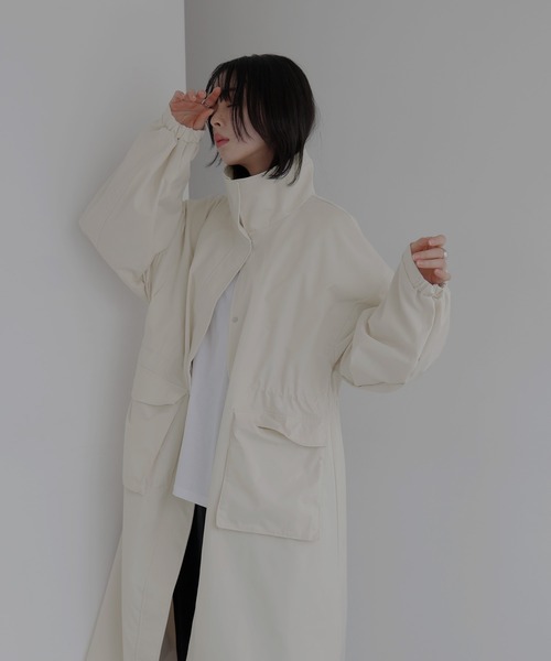 LIAN(リアン)の「スタンドモッズコート(モッズコート・レディース・アイボリー/ブラック/ベージュ・FREE)」の10枚目の写真