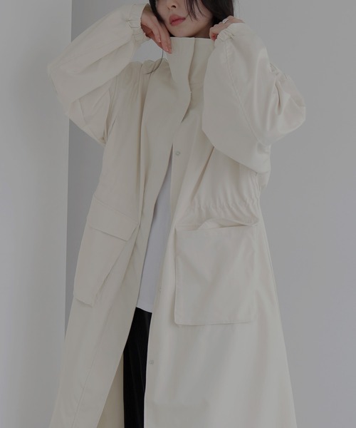 LIAN(リアン)の「スタンドモッズコート(モッズコート・レディース・アイボリー/ブラック/ベージュ・FREE)」の12枚目の写真