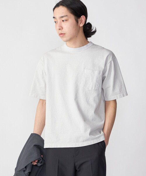 SHIPS(シップス)の「SHIPS: COTTON USA ポケット Tシャツ(Tシャツ/カットソー・メンズ・ライトブルー/クリーム/ピンク/グリーン/ライトグレー/ホワイト/ネイビー/ダークグレー・X-LARGE/LARGE/MEDIUM/SMALL)」の3枚目の写真