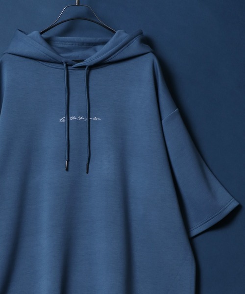 ANPAS（アンパス）の「ANPAS Ponte Fabric 1Point Embroidery Oversized Hoodie/ANPAS 別注 ポンチ ワンポイント刺繍 オーバーサイズ パーカー プチ刺繍 半袖パーカー（パーカー・メンズ・グレイッシュベージュ/ブラック/チャコール/グレー/オフホワイト/サックスブルー/ベージュ系その他/ブルー系その他/グレー系その他/ブラック系その他2/グレー系その他4/グレー系その他3/グレー系その他2/ベージュ系その他2/ブルー系その他2/ホワイト系その他2/ホワイト系その他/ブラック系その他・L/M）」の17枚目の写真