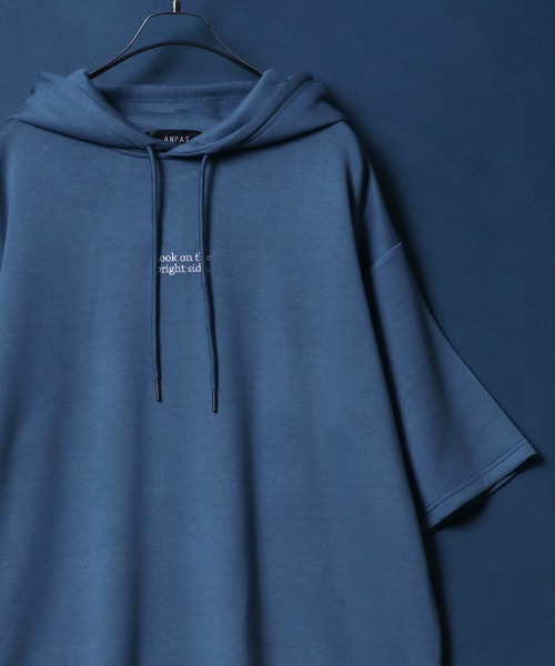 ANPAS（アンパス）の「ANPAS Ponte Fabric 1Point Embroidery Oversized Hoodie/ANPAS 別注 ポンチ ワンポイント刺繍 オーバーサイズ パーカー プチ刺繍 半袖パーカー（パーカー・メンズ・グレイッシュベージュ/ブラック/チャコール/グレー/オフホワイト/サックスブルー/ベージュ系その他/ブルー系その他/グレー系その他/ブラック系その他2/グレー系その他4/グレー系その他3/グレー系その他2/ベージュ系その他2/ブルー系その他2/ホワイト系その他2/ホワイト系その他/ブラック系その他・L/M）」の18枚目の写真