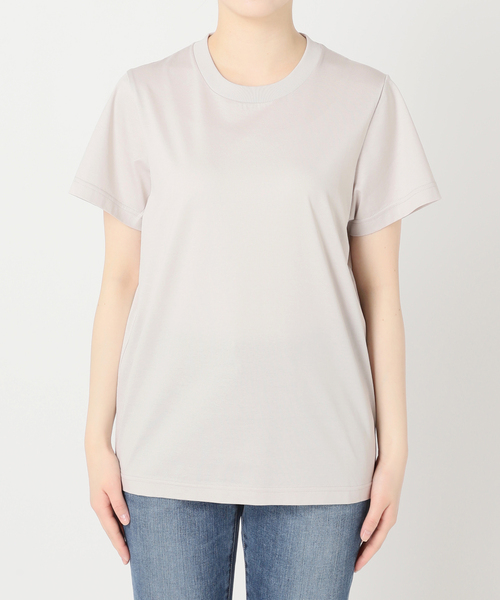 Spick & Span（スピックアンドスパン）の「ファインコットンTシャツ（Tシャツ/カットソー・レディース・グレー/ホワイト/ライトグレー/ベージュ・FREE）」の13枚目の写真