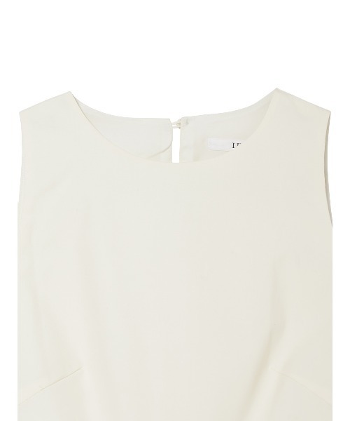 LIBJOIE（リブジョア）の「オーガンジーフレアタックワンピース（ワンピース・レディース・アイボリー/ブラック/ベージュ・S/M）」の4枚目の写真