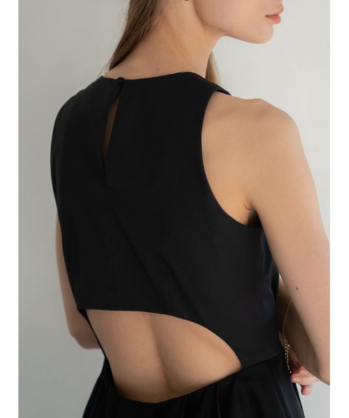 LIBJOIE（リブジョア）の「オーガンジーフレアタックワンピース（ワンピース・レディース・アイボリー/ブラック/ベージュ・S/M）」の10枚目の写真