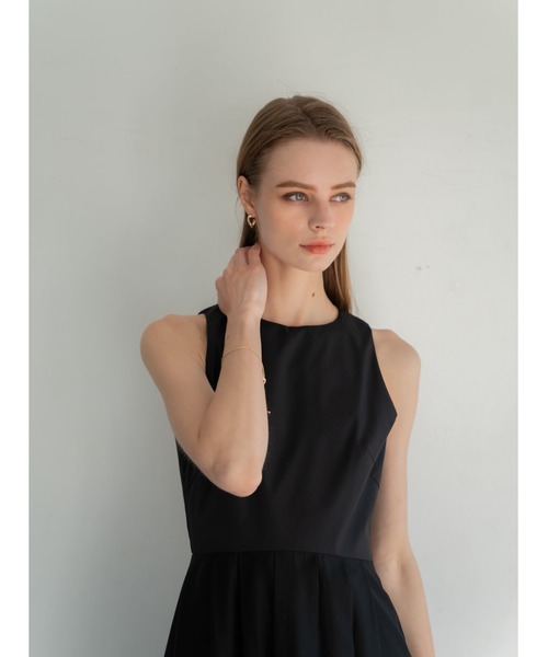 LIBJOIE（リブジョア）の「オーガンジーフレアタックワンピース（ワンピース・レディース・アイボリー/ブラック/ベージュ・S/M）」の11枚目の写真