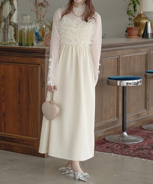 Ambre Neige(アンブルネージュ)の「チュールフレアキャミワンピース/【WEB/EC限定商品】(ワンピース・レディース・アイボリー/ブラック/チャコールグレー/ベージュ・FREE)」の19枚目の写真