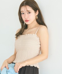 ＼新色追加／カップ付きシャーリングキャミ[外で着られるブラトップスOUT BRA]