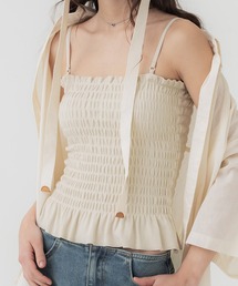 ＼新色追加／カップ付きシャーリングキャミ[外で着られるブラトップスOUT BRA]