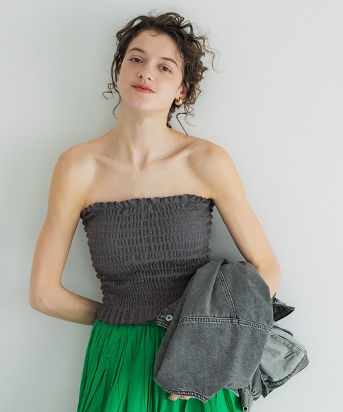 coca（coca）（コカ）の「カップ付きシャーリングキャミ[外で着られるブラトップスOUT BRA]（キャミソール・レディース・アイボリー/ライトベージュ/ブラック/レッド/A/チャコール/ライトピンク/ブラウン/B・S/M/L）」の15枚目の写真