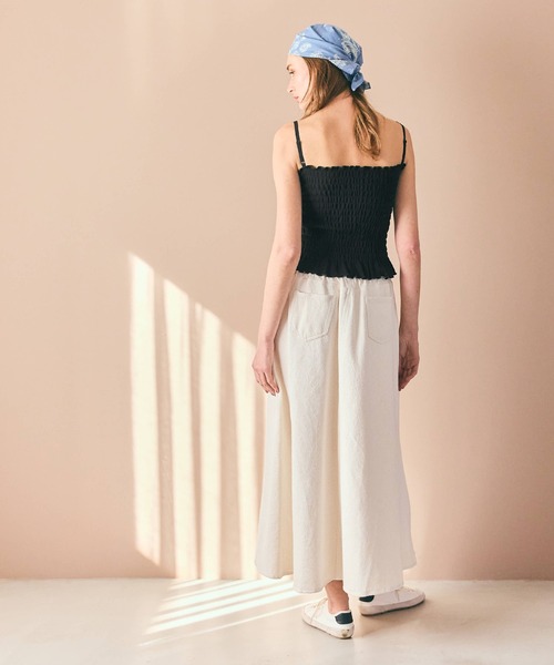 coca（coca）（コカ）の「カップ付きシャーリングキャミ[外で着られるブラトップスOUT BRA]（キャミソール・レディース・アイボリー/ライトベージュ/ブラック/レッド/A/チャコール/ライトピンク/ブラウン/B・S/M/L）」の17枚目の写真