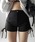 me+em select�i�~�[���Z���N�g�j�́u�y �Rsize  �z�T�C�h���{���V���[�����O�o�C�J�[�V���[�g�p���c �^ side ribbon ruched biker shorts�i���̑��p���c�j�v�b�u���b�N