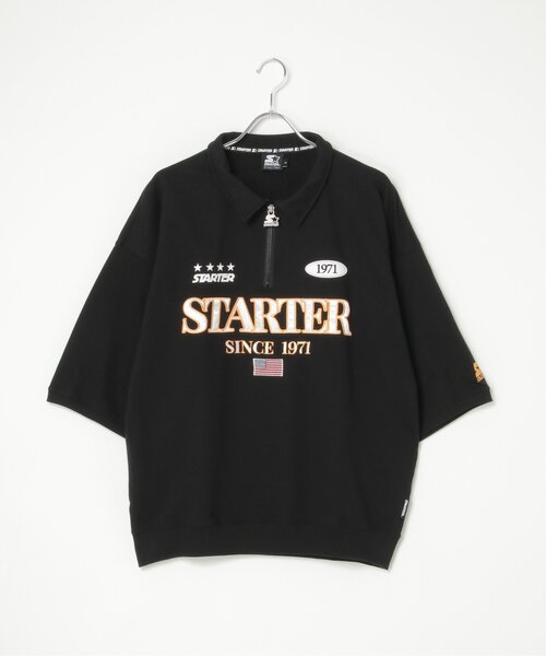 STARTER BLACK LABEL（スターターブラックレーベル）の「STARTER BLACK LABEL スターターブラックレーベル ハーフジップTシャツ（Tシャツ/カットソー・メンズ・ブラック/オフホワイト/ブルー・M/L/LL）」の10枚目の写真