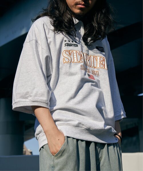 STARTER BLACK LABEL（スターターブラックレーベル）の「STARTER BLACK LABEL スターターブラックレーベル ハーフジップTシャツ（Tシャツ/カットソー・メンズ・ブラック/オフホワイト/ブルー・M/L/LL）」の14枚目の写真