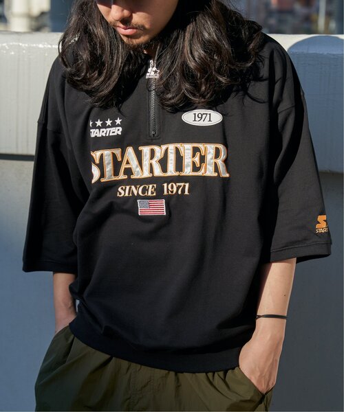 STARTER BLACK LABEL（スターターブラックレーベル）の「STARTER BLACK LABEL スターターブラックレーベル ハーフジップTシャツ（Tシャツ/カットソー・メンズ・ブラック/オフホワイト/ブルー・M/L/LL）」の19枚目の写真