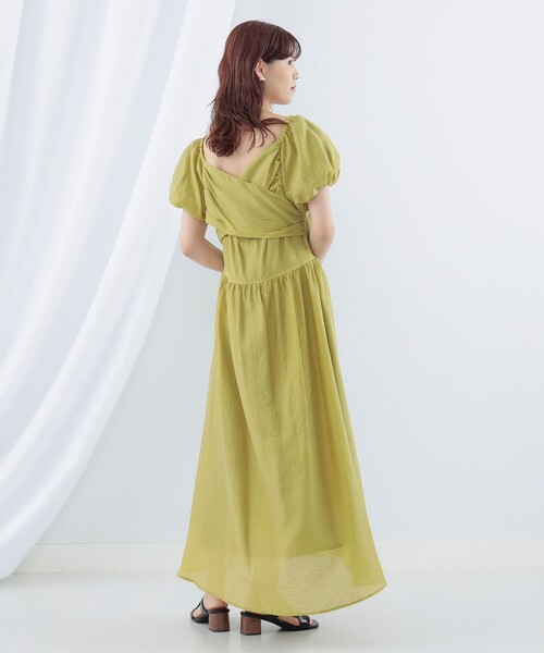 Ray BEAMS(レイビームス)の「Ray BEAMS / バック クロス スクエアネック ワンピース(ワンピース・レディース・ブラック/イエロー系その他5・0/1)」の13枚目の写真