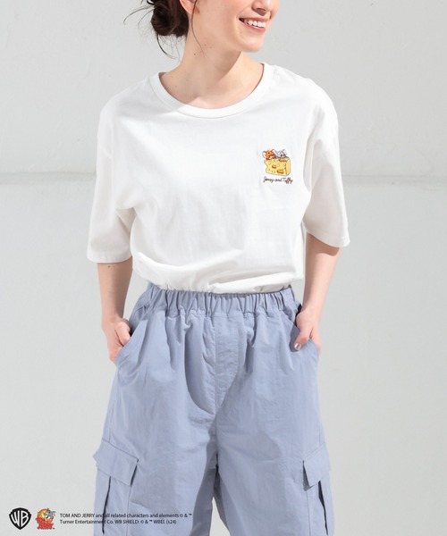 Honeys(ハニーズ)の「トムとジェリー/Tシャツ(Tシャツ/カットソー・レディース・ホワイト/レッド/グリーン/スミクロ/ネイビー・S/M/L/LL)」の18枚目の写真