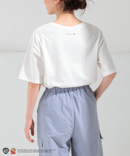 Honeys(ハニーズ)の「トムとジェリー/Tシャツ(Tシャツ/カットソー・レディース・ホワイト/レッド/グリーン/スミクロ/ネイビー・S/M/L/LL)」の19枚目の写真