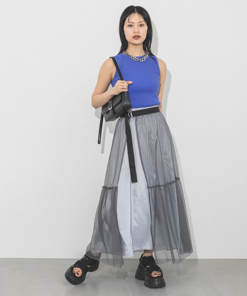 PAGEBOY(ページボーイ)の「アメスリカットタンク(タンクトップ・レディース・ブラック/オフホワイト/グレー/ロイヤルブルー・FREE)」の9枚目の写真