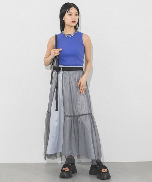 PAGEBOY(ページボーイ)の「アメスリカットタンク(タンクトップ・レディース・ブラック/オフホワイト/グレー/ロイヤルブルー・FREE)」の10枚目の写真