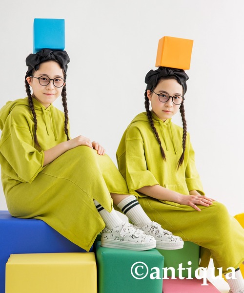 antiqua(アンティカ)の「手描きイラストスニーカー(スニーカー・キッズ・ホワイト・S/M/L/LL)」の3枚目の写真