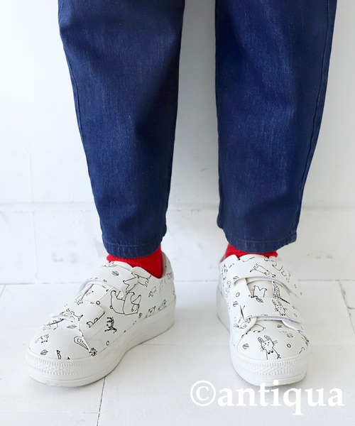 antiqua(アンティカ)の「手描きイラストスニーカー(スニーカー・キッズ・ホワイト・S/M/L/LL)」の10枚目の写真