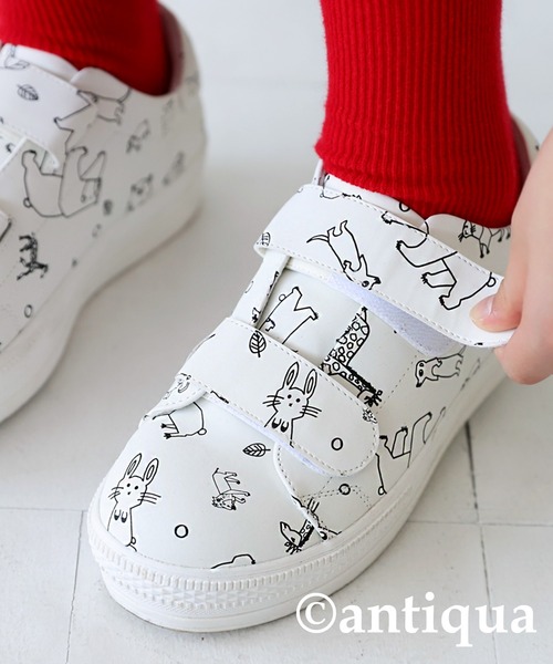 antiqua(アンティカ)の「手描きイラストスニーカー(スニーカー・キッズ・ホワイト・S/M/L/LL)」の12枚目の写真