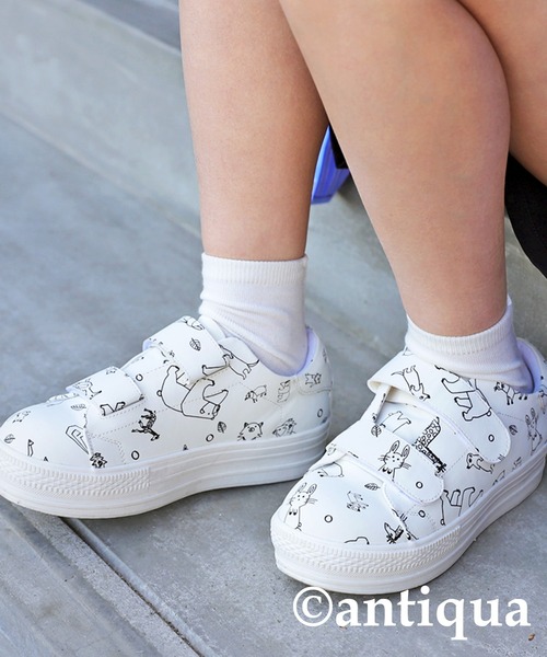 antiqua(アンティカ)の「手描きイラストスニーカー(スニーカー・キッズ・ホワイト・S/M/L/LL)」の15枚目の写真