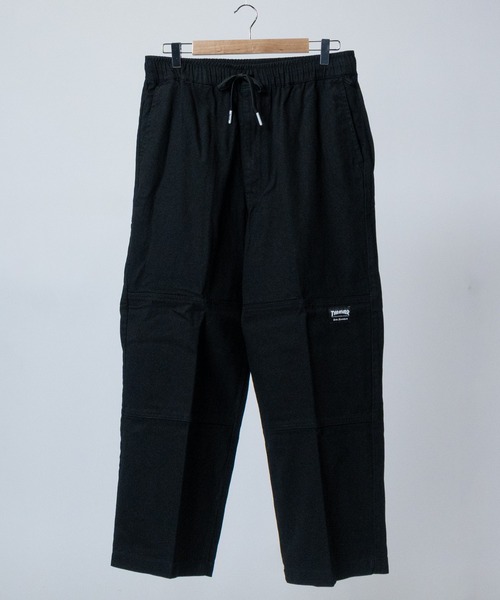 THRASHER（スラッシャー）の「【3】〔THRASHER/スラッシャー〕カツラギデニム ダブルニーワイドパンツ（デニムパンツ・メンズ・ブラック/オフホワイト/モカ/グレー/ブルー/スミクロ/ワンウォッシュ・LARGE/MEDIUM/X-LARGE）」の3枚目の写真