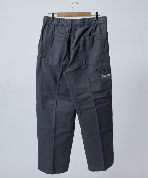 THRASHER（スラッシャー）の「【3】〔THRASHER/スラッシャー〕カツラギデニム ダブルニーワイドパンツ（デニムパンツ・メンズ・ブラック/オフホワイト/モカ/グレー/ブルー/スミクロ/ワンウォッシュ・LARGE/MEDIUM/X-LARGE）」の10枚目の写真