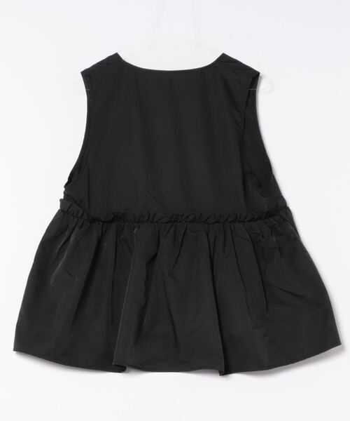 notch.（ノッチ）の「ペプラムVベスト（ベスト・レディース・オフホワイト/ブラック・M）」の3枚目の写真