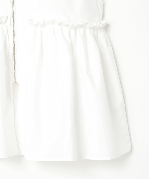 notch.（ノッチ）の「ペプラムVベスト（ベスト・レディース・オフホワイト/ブラック・M）」の9枚目の写真