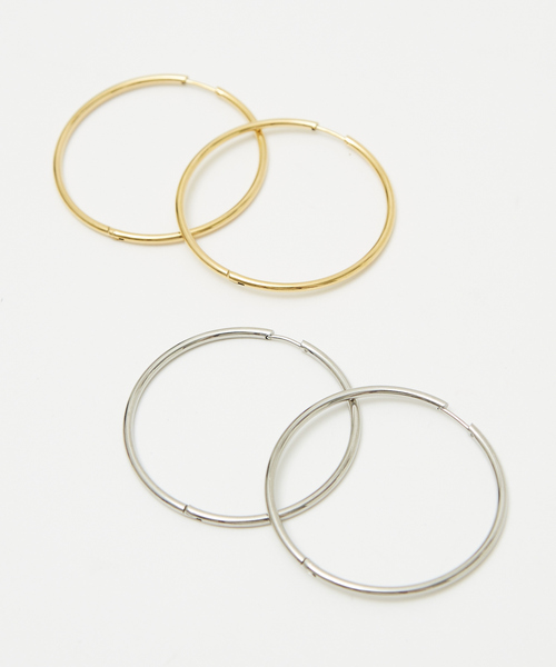 NOMINE（ノミネ）の「ステンレス フープピアス（ピアス（両耳用）・レディース・シルバー/ゴールド・フリー）」の10枚目の写真