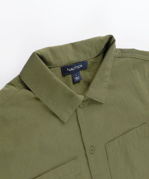 NAUTICA(ノーティカ)の「【NAUTICA/ノーティカ】ツイル半袖シャツ(シャツ/ブラウス・キッズ・ブラック/カーキ・S/M/L/XL/XS)」の4枚目の写真