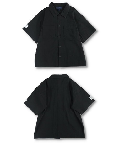 NAUTICA(ノーティカ)の「【NAUTICA/ノーティカ】ツイル半袖シャツ(シャツ/ブラウス・キッズ・ブラック/カーキ・S/M/L/XL/XS)」の11枚目の写真