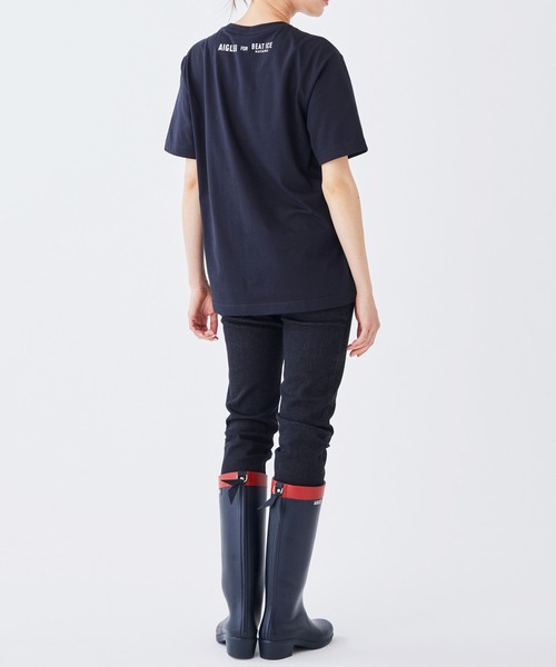 AIGLE(エーグル)の「【AIGLE for BEAT ICE】チャリティ オーガニックコットン グラフィック 半袖Tシャツ(Tシャツ/カットソー・レディース・ホワイト/ブラック・S/L/XS/XL/M)」の8枚目の写真