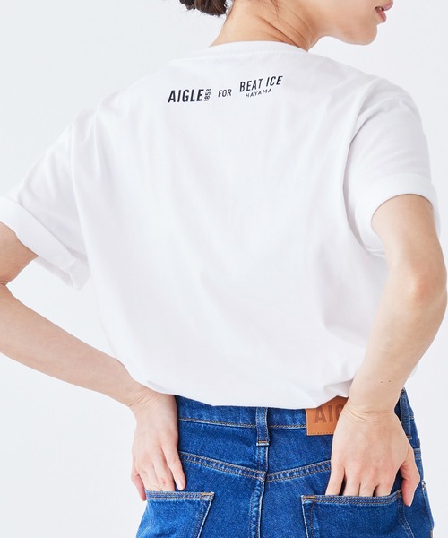 AIGLE(エーグル)の「【AIGLE for BEAT ICE】チャリティ オーガニックコットン グラフィック 半袖Tシャツ(Tシャツ/カットソー・レディース・ホワイト/ブラック・S/L/XS/XL/M)」の13枚目の写真