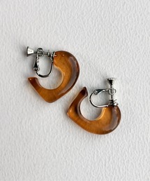 CPCM | ハーフクリアハートイヤリング(ネックレス)