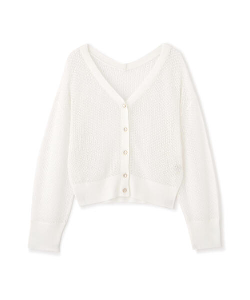 PROPORTION BODY DRESSING(プロポーションボディドレッシング)の「透かし編みショートカーデ / 1214274500(カーディガン/ボレロ・レディース・ホワイト/ダークグレー/レッド・FREE)」の19枚目の写真