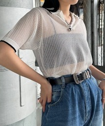 PAGEBOY | メッシュラインポロ(ニット/セーター)