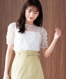 インナー付きレースブラウス/MM428104