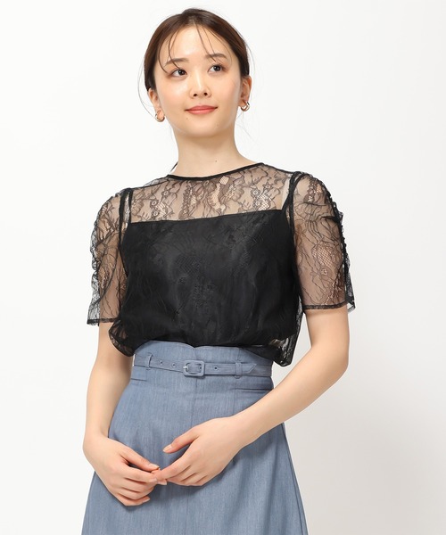 MISCH MASCH(ミッシュマッシュ)の「インナー付きレースブラウス/MM428104(シャツ/ブラウス・レディース・ブルー/ホワイト/ブラック・フリ-)」の10枚目の写真