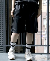 Synthetic leather loose shorts/合成皮革 ルーズ ショーツ