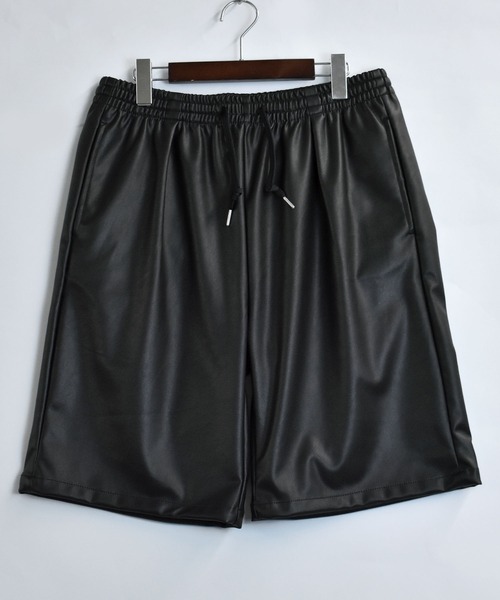 Starting Over(スターティングオーバー)の「Synthetic leather loose shorts/合成皮革 ルーズ ショーツ(その他パンツ・メンズ・ブラック/シルバー・XL/L/M)」の3枚目の写真