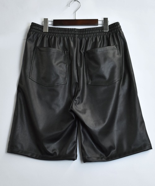 Starting Over(スターティングオーバー)の「Synthetic leather loose shorts/合成皮革 ルーズ ショーツ(その他パンツ・メンズ・ブラック/シルバー・XL/L/M)」の5枚目の写真