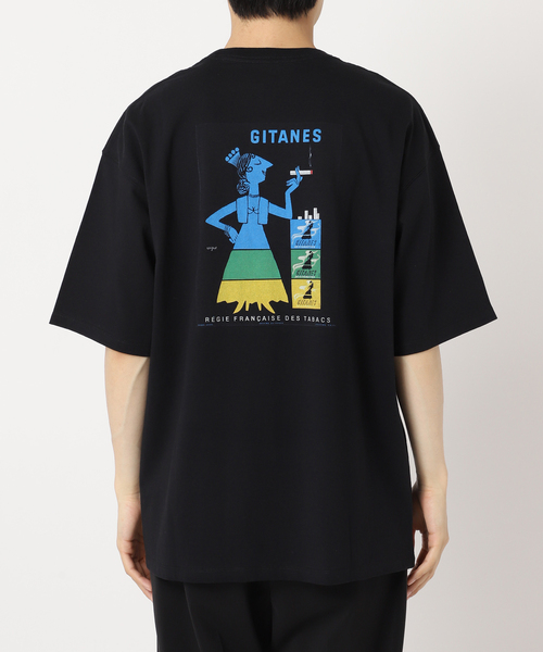 EDIFICE（エディフィス）の「SAVIGNAC (サビニャック) 別注 French Company プリント Tシャツ（Tシャツ/カットソー・メンズ・グリーン/ライトホワイト/ホワイト系その他/ホワイト/モスグリーン/ライトブルー/ホワイト×ホワイト/ブラック/パープル/ブルー系その他/ブルー/ブラック系その他・MEDIUM/X-LARGE/LARGE）」の18枚目の写真