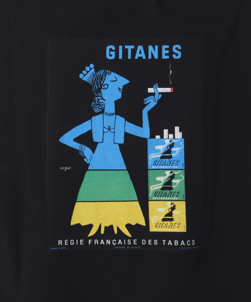 EDIFICE（エディフィス）の「SAVIGNAC (サビニャック) 別注 French Company プリント Tシャツ（Tシャツ/カットソー・メンズ・グリーン/ライトホワイト/ホワイト系その他/ホワイト/モスグリーン/ライトブルー/ホワイト×ホワイト/ブラック/パープル/ブルー系その他/ブルー/ブラック系その他・MEDIUM/X-LARGE/LARGE）」の19枚目の写真