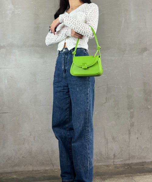 Loco Ocean(ロコオーシャン)の「【高見え】フェイクレザー/ ショルダーバッグ ミニバッグ(ショルダーバッグ・レディース・グリーン/ホワイト/ブラック・ONE SIZE)」の11枚目の写真