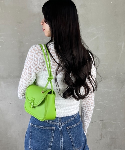 Loco Ocean(ロコオーシャン)の「【高見え】フェイクレザー/ ショルダーバッグ ミニバッグ(ショルダーバッグ・レディース・グリーン/ホワイト/ブラック・ONE SIZE)」の13枚目の写真